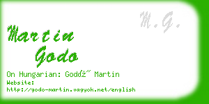 martin godo business card